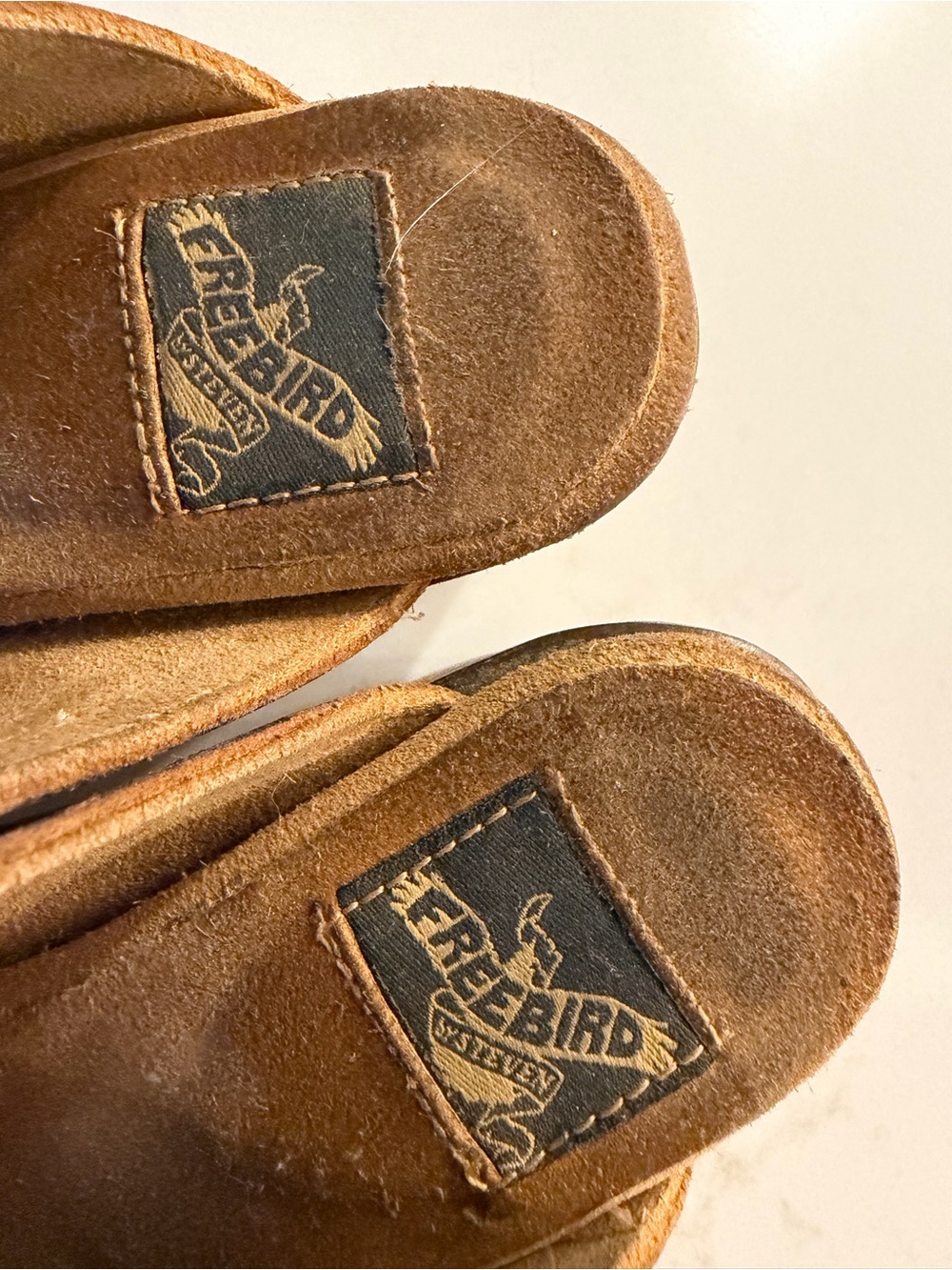 FREEBIRD by Steven Caprice Brown Leather Buckle Heeled Sandals Size 8 - Picture 5 of 8